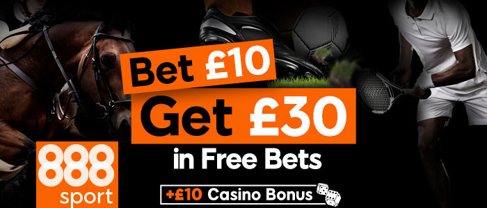 888sport bet £10 get £30 in free bets